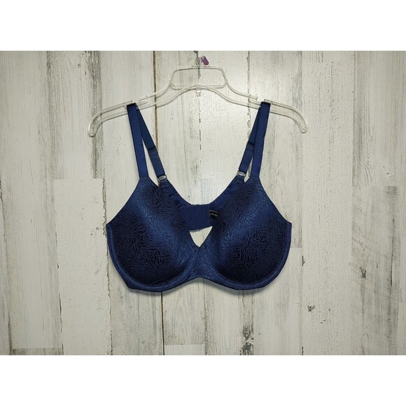 Ambrielle Everyday Full Coverage Bra 38DD Navy Floral - Picture 1 of 4